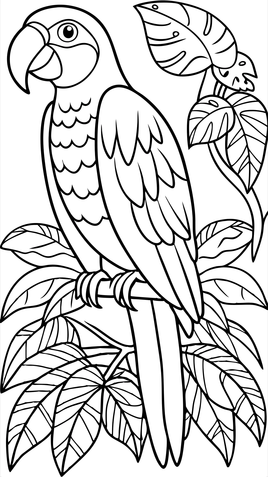 coloriage de macaw